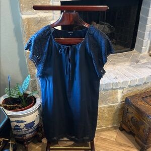 Madewell Midnight Blue Eyelet Dress